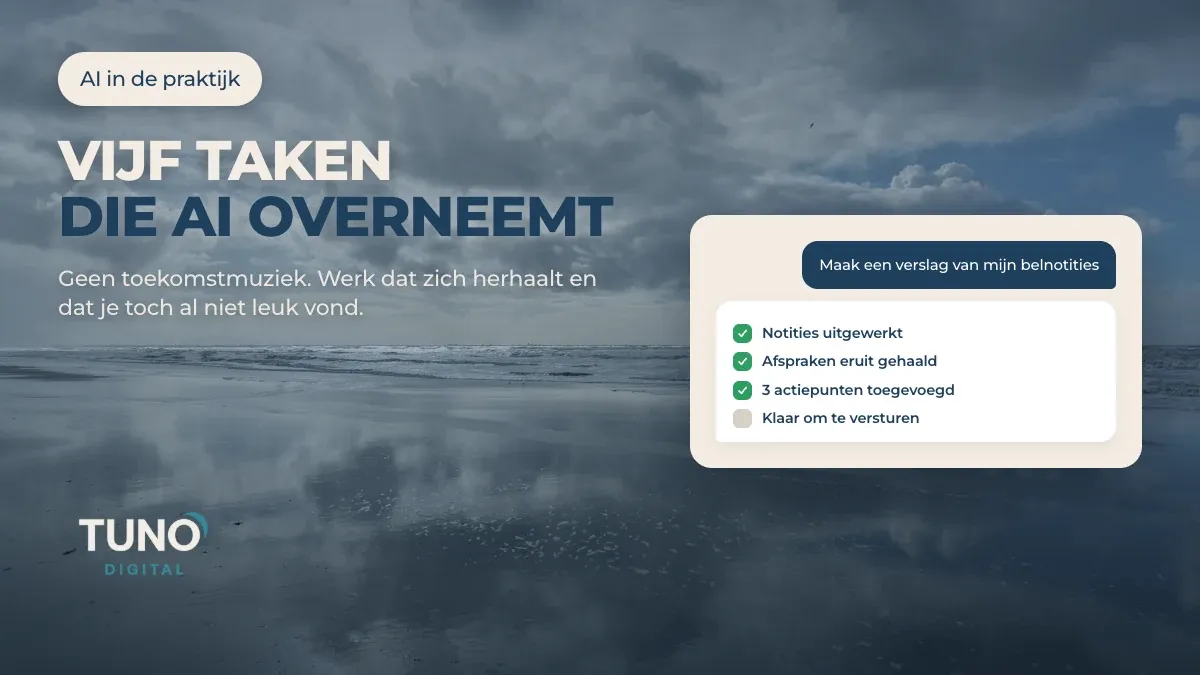 AI die een opdracht uitvoert en belnotities omzet in een verslag met actiepunten