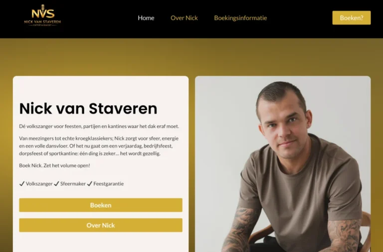 Website Nick van Staveren - TUNO DIGITAL